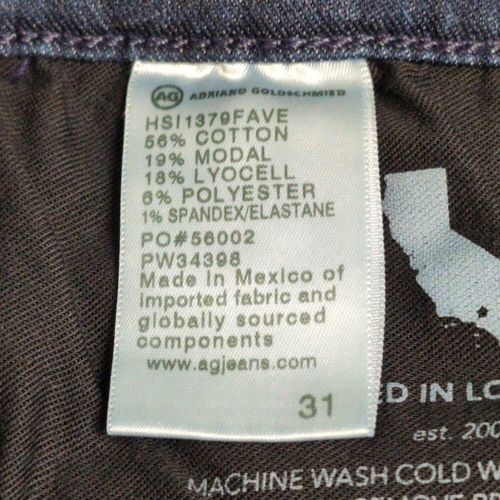 AG Farrah High Rise Skinny Cloud Soft Denim Jeans Fave (Blue, Indigo) Size 31 - Picture 8 of 15